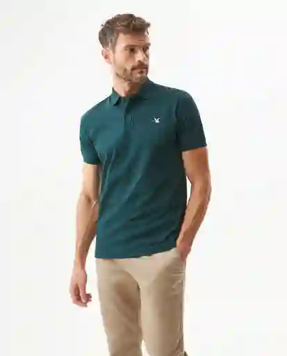 Camiseta Polo Muscle Verde Ponderosa Ultraoscuro L Chevignon
