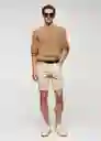 Bermuda Nepto Beige Talla 36 Hombre Mango