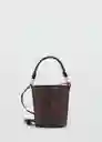 Bolso P Coin Chocolate Talla 99 Mujer Mango
