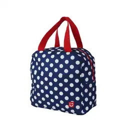 Lonchera Grande Serie Azul Marino y Blanco Miniso