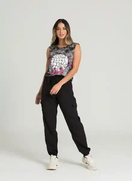 Pantalón Parachutte Negro Talla 10 People