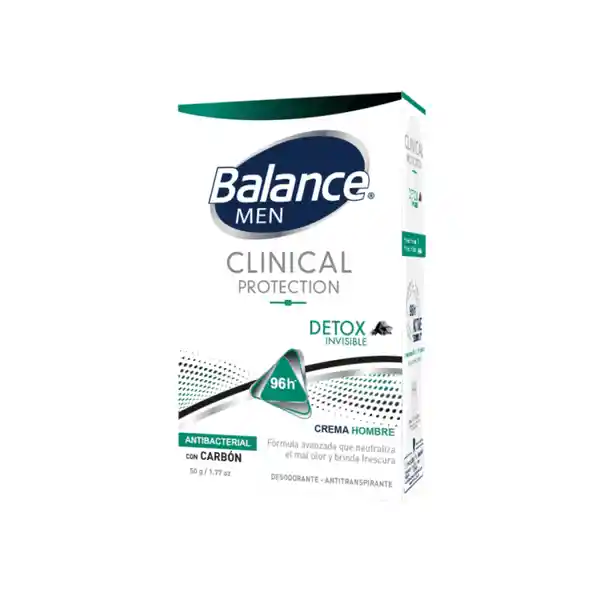 Desodorante Balance Crema Clinical Detox Invisible Hombre 50 g