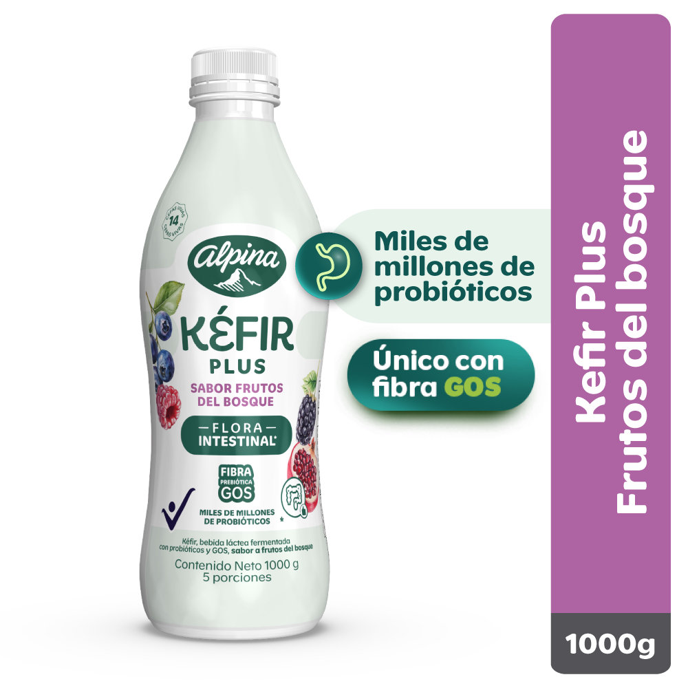 Kéfir Plus Alpina sabor frutos del bosque 1000g