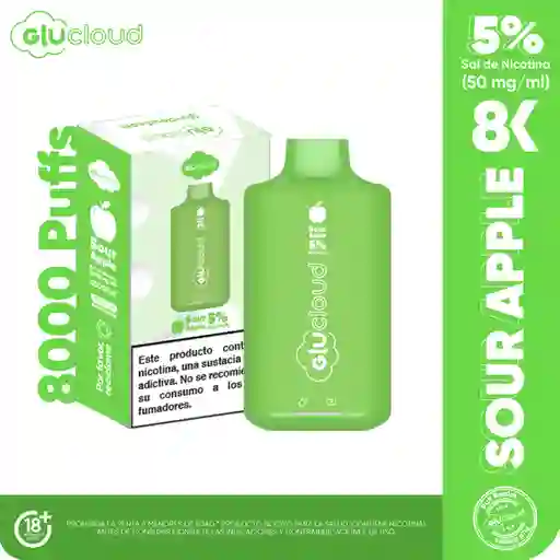 Glucloud Vape Sour Apple 8K 8000 Puff