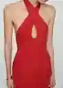 Vestido Shiffer Rojo Talla L Mujer Mango