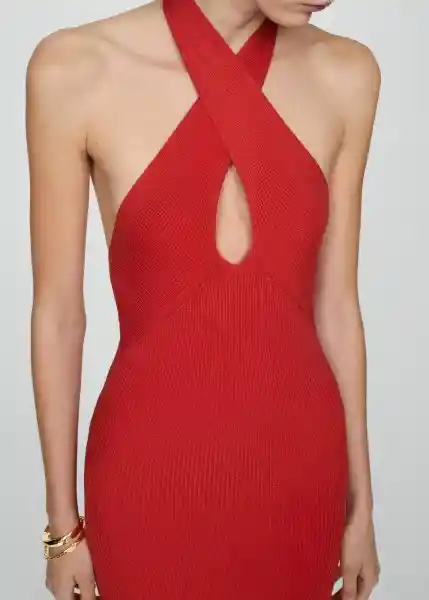 Vestido Shiffer Rojo Talla L Mujer Mango