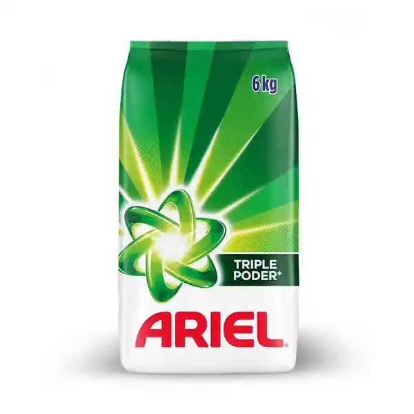 Detergente en Polvo Ariel Triple Poder 6kg