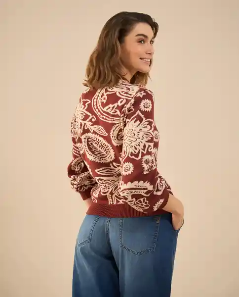 Suéter Tejido Rojo Borgoña Oscuro Talla L 662G125 Esprit