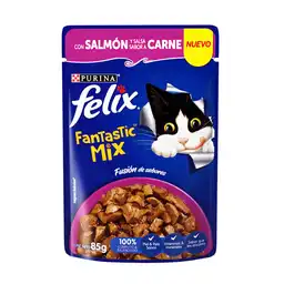 Felix Alimento Húmedo para Gato Adulto Mix Salmón y Carne