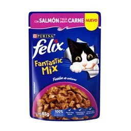 Felix Alimento Húmedo para Gato Adulto Mix Salmón y Carne