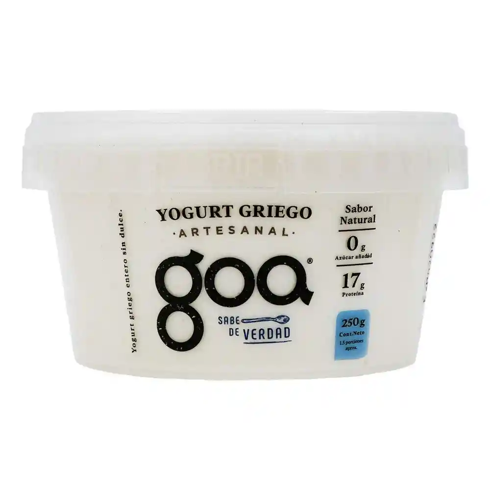 Goa Yogurt Griego Artesanal Natural