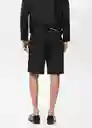 Bermuda Banarea Negro Talla 40 Hombre Mango