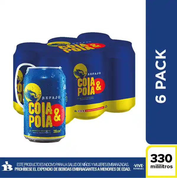 Cola & Pola Pack Refajo 330 mL x 6 Und