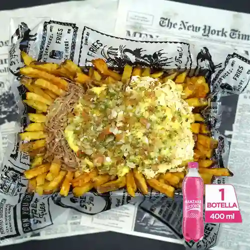 Combo Fries Abbey Road Mixtas +Postobón Manzana 400ml