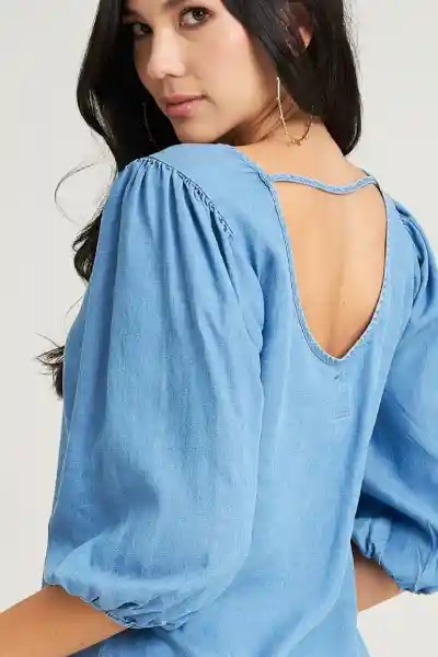 Blusa Bari Color Azul Medio Talla S Ragged