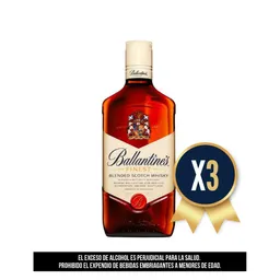Whisky Ballantines Finest Blenden 700ml Combo X 3