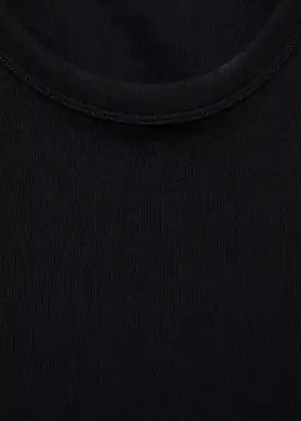 Top Boni Negro Talla L Mujer Mango