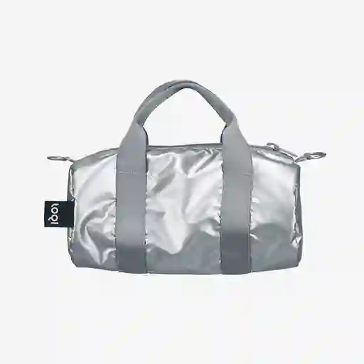 Loqi Bolsa Duffel Pequeño Ligero Gris Metalizado