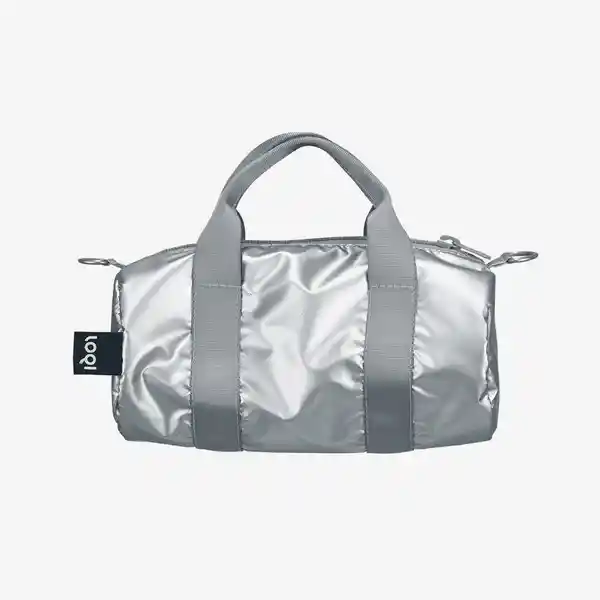 Loqi Bolsa Duffel Pequeño Ligero Gris Metalizado