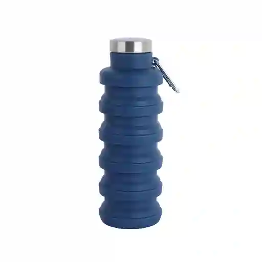 Botella de Silicona de Plegable Color Sólido Azul 500 mL Miniso