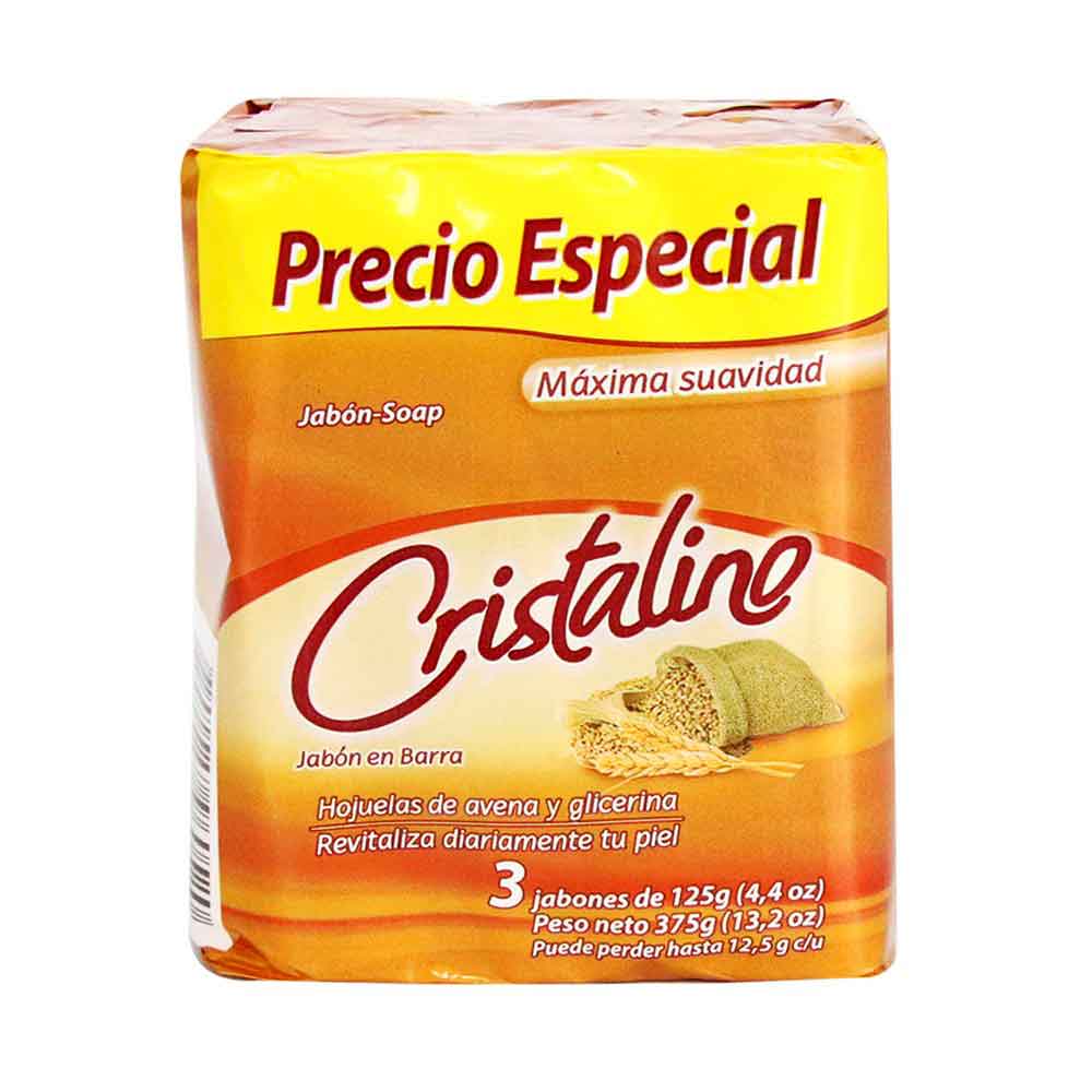 Cristalino Jabón Avena 3 x 125 g