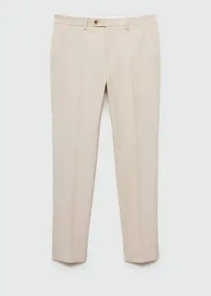 Pantalón Milan Color Beige Talla 38 Hombre Mango