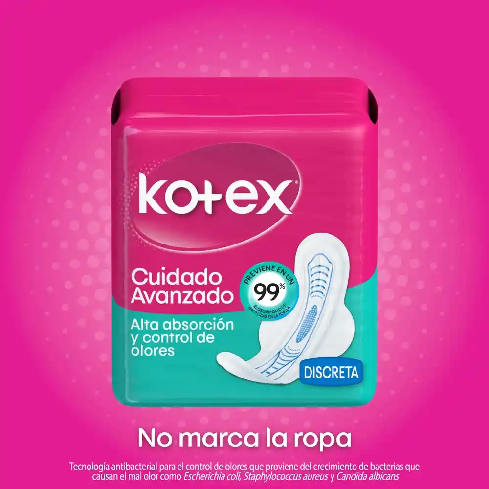 Toallas Femeninas Kotex Discreta Antibacterial 30U