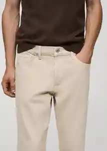 Jean Ben Beige Talla 44 Hombre Mango