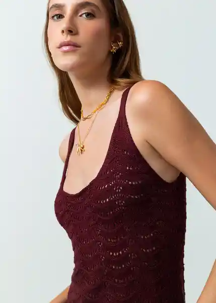 Vestido Mujer Morado Sombrío Ultra Oscuro Talla M 472G059 Naf Naf