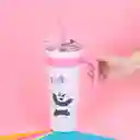 Vaso de Acero Pared Simple Con Asa Panda Wbb Rosa 1.6 L Miniso