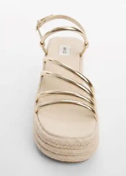 Sandalias Blanca2 Oro Talla 39 Niñas Mango