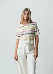 Saco Tejido Mujer Crudo Marfil Claro Talla S 482G094 Naf Naf