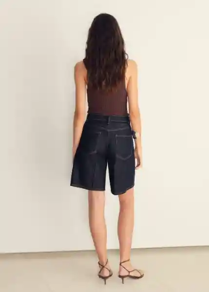 Bermuda Camilla Tejano Soft Talla 38 Mujer Mango