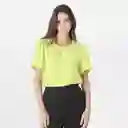 Blusa Cuello Redondo Manga Corta Verde Talla S 728546