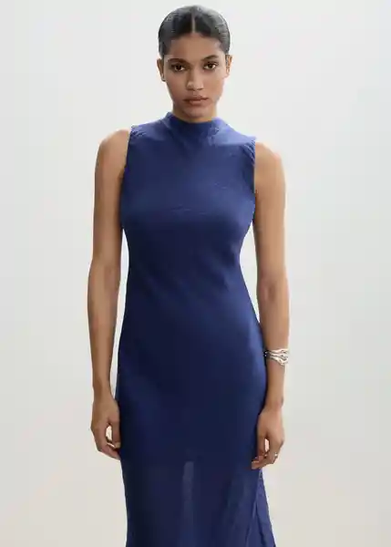 Vestido Gracy2 Azul Talla S Mujer Mango