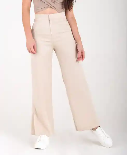  Naf Naf Pantalón Wide Leg Long Beige