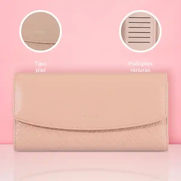 Cartera Para Mujer Grande Perlitas Rosa Miniso