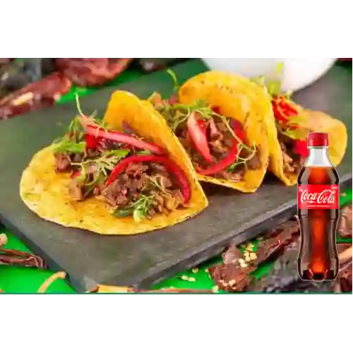 Combo 3 Tacos de Birria + Coca Cola Original 400 ml