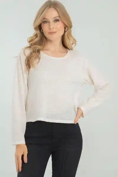 Blusa Tejida Bahia Color Marfil Talla XL Ragged