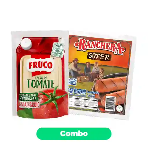 Combo Salchicha Ranchera + Salsa de Tomate Fruco 400 g