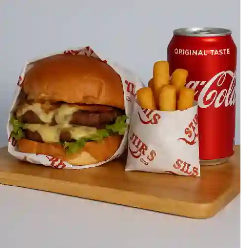 Combo Burger Doble + Coca Cola Original 400 ml