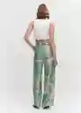 Pantalón Christen Off White Talla 36 Mujer Mango