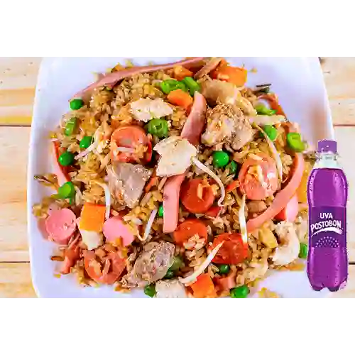 Combo Arroz 5 Carnes Personal + Uva Postobon 250 ml