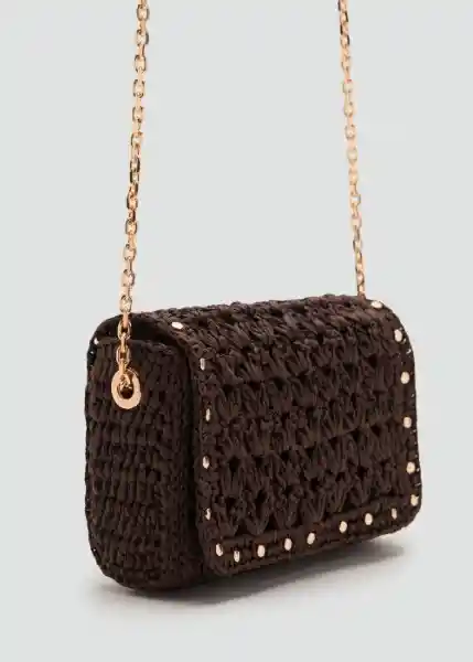 Bolso P Espiga Chocolate Talla 99 Mujer Mango