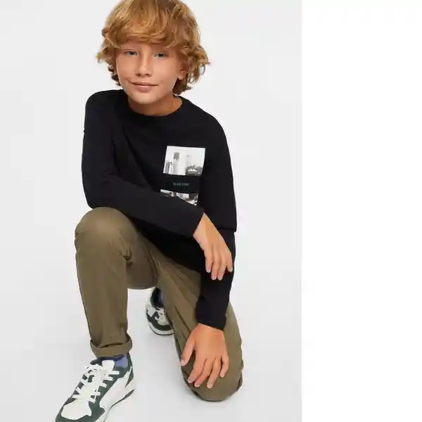 Camiseta Urbanpic Negro Talla 10 Niños Mango