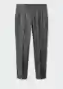 Pantalón Brasilia Gris Talla 48 Hombre Mango