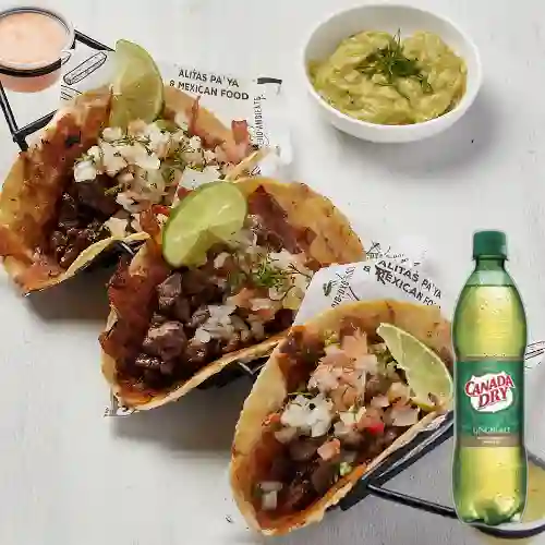 Combo Tacos Encostrado + Canada Dry Ginger Ale 400 ml