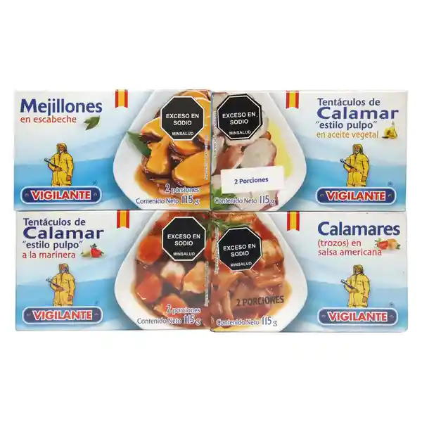 Vigilante Mezcla de Marisco Mejillón y Calamar
