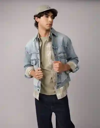 Chaqueta Hombre Azul Talla Medium 1785482 American Eagle