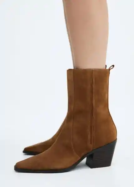 Botines Strechy1 Tabaco Talla 40 Mujer Mango